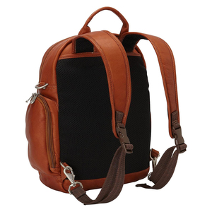 Fashion Leather Men's Backpack with Cowhide Leather Handbag with Large Capacity Computer Bag Unisex Travel Backpack - Product Image 6