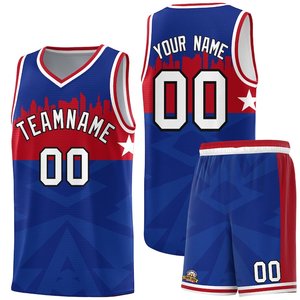 Ensemble de maillots de basket-ball personnalisés avec nom, numéro, logo d'équipe, impression sublimée, unisexe, adulte, maille respirante, coupe athlétique - Product Image 2