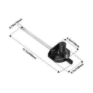 Goniometro di precisione con 15 angoli regolabili, in acciaio con molla, compatibile con scanalature da 3/4FT X 3/8FT, realizzato in lega di alluminio. - Product Image 2
