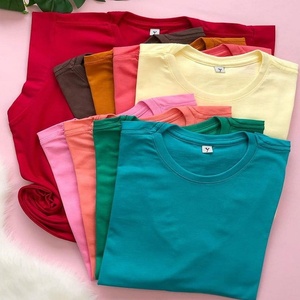 T-shirt col rond de luxe 100% coton pour hommes, conception de logo personnalisée, multicolore, coupe régulière, sérigraphie à manches courtes en soie - Product Image 3