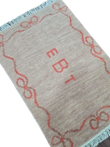 Alfombras de área de algodón antideslizantes Oushak modernas contemporáneas hechas a mano 4x6 5x7 tamaños diseño abstracto alta calidad hogar sala de estar - Product Image 4