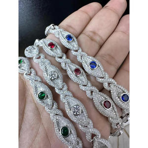 Luxury Eye Moissanite Tennis Bracelet <b>Men</b> Women Iced Link Design IGI Certified 10.7g 925 Sterling Silver Classic Heavyweight - Product Image 4