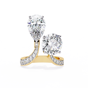 Anillo de Compromiso Clásico con Diamante Cultivado en Laboratorio de 3 Quilates, Corte Pera, Oro de 10k, 14k, 18k, Certificado IGI, Diamante VS DEF para Aniversario o Boda - Product Image 1