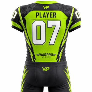 Uniforme de football américain pour hommes WARPRO Elite, maillot sublimé à col en V, manches courtes, ajusté, évacuant l'humidité, toutes saisons - Product Image 3