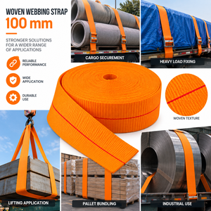 Rollo de Cinta de Poliéster de Alta Resistencia de 100 mm para Eslingas Planas, Elevación Industrial, Alta Resistencia a la Tracción, Proveedor OEM ODM - Product Image 2