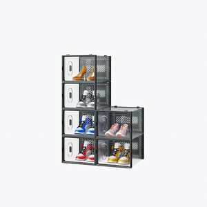 Set di 6 Grandi Scatole in Plastica a Rete per Scarpe 36*28*21cm, Combinabili Liberamente, Organizzatore/Rack per Scarpe - Product Image 3