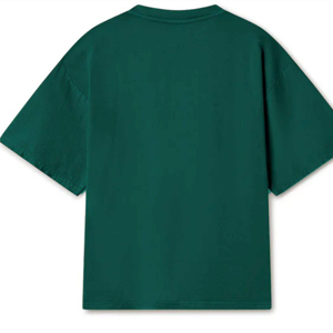 Camiseta Casual de Punto para Hombre, Cuello Redondo, Manga Corta, Color Verde Sólido - Product Image 6