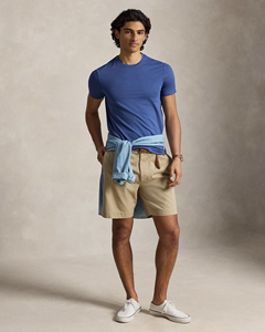 T-shirt à manches courtes et col rond en coton bleu uni pour homme – Vêtement décontracté doux, respirant et confortable pour la mode de tous les jours - Product Image 2
