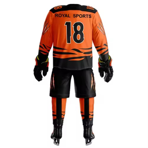 Custom Ice Hockey Uniform Sets <b>Men</b> Women Sublimated Solid Color Jerseys OEM Logo Printing Quick Dry Durable Adult - Product Image 2