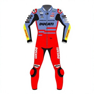 Traje de Carreras MotoCP de Fabio Di Giannantonio, Traje de Motociclismo de Piel de Vacuno/Canguro Rucati, Mono de Pista/Conducción, Nivel 2 CE - Product Image 1