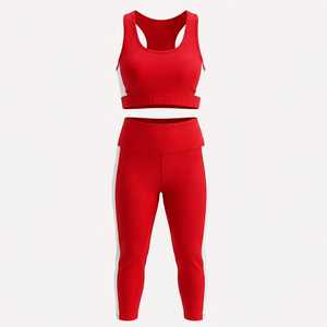Ensemble de yoga 2 pièces pour femmes, vêtements de sport, haut et leggings, tenue d'entraînement extensible et respirante, vêtements de sport - Product Image 1