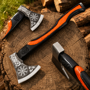 Handgefertigtes 2er-Set Bauarbeiter-Beil aus Hochkarbonstahl, Outdoor-DIY-Geschenk für den Freund mit ODM/OEM-Anpassung - Product Image 4