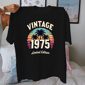 Camiseta de algodón puro para mujer con diseño vintage de temática retro de Palma ajuste cómodo - Product Image 1