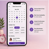 Platform Manajemen Salon Berbasis AI Optimasi Janji Waktu Persediaan Pelanggan Wawasan Pelanggan Penjadwalan Staf Android MAC Web