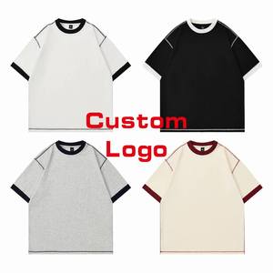 Camiseta Personalizada para Hombre, Color Sólido, Transpirable, Corte Holgado, Algodón, Hombros Caídos, Estilo Urbano, Cuello Redondo, Manga Corta, Estampada - Product Image 6