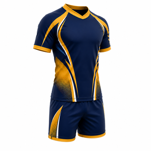 Uniforme de rugby unisexe fabriqué en usine 2025, design personnalisé de haute qualité, antibactérien, respirant, 100% polyester, kit de rugby - Product Image 4