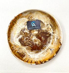 Meilleure Vente : Ensemble de Service à Salade en Résine, Plateau en Résine, Couverts en Acier Inoxydable, Manche en Acrylique, Couverts Dorés, Plats de Service, Cuillère - Product Image 5