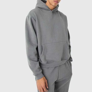 Custom Heavyweight 400Gsm Cotton Tracksuit for Men <b>Printed</b> <b>Hoodie</b> and Sweatpants Set 100% Cotton for Winter - Product Image 4