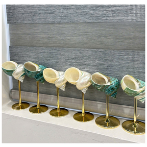Verre à vin décoratif en coquillage fait main pour la maison, le bar, le restaurant et comme cadeau - Product Image 6