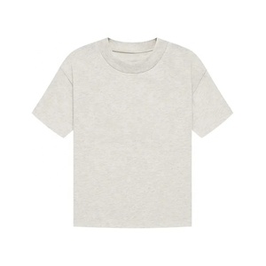 Nouveau design T-shirt homme 100% coton coupe ample épaules légèrement tombantes style court uni surdimensionné pour l'été - Product Image 3
