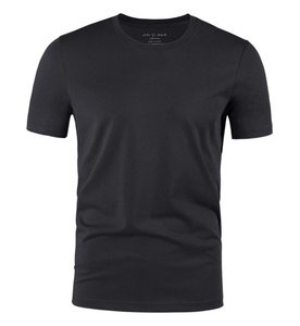 T-shirt personnalisé pour homme à col rond et manches courtes, 100 % coton, couleur unie, coupe décontractée, longueur standard, tricoté teint uni - Product Image 1