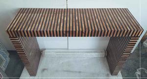 Mesa con Incrustaciones de Hueso de ILAHI, Diseño Moderno con Detalles de Ágata, Almacenamiento Portátil, Muebles para el Hogar - Product Image 4