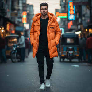 RexFit Sports Custom Winter Puffer Jacket <b>Down</b> Filled for Men Women with Embroidered Logo OEM ODM Factory - Product Image 2