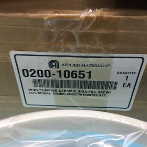 AMAT 0200-10651 <b>Ring</b>, Pumping, <b>Ceramic</b>, GIGA-FILL - Trusted Global Legacy Semiconductor Equipment and Parts at - Product Image 1