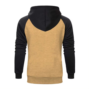 Sudadera con Capucha para Hombre, Color Caqui y Negro, Corte Regular, Felpa de Algodón, Informal, con Bolsillo Tipo Canguro 2026 - Product Image 4