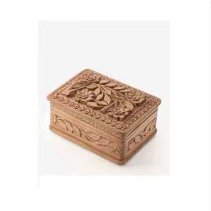 Boîte de rangement pour bijoux en bois faite à la main de style antique pour colliers, bagues, cosmétiques - Product Image 6