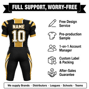 Ensemble d'uniformes de football américain personnalisés, col en V, manches courtes, tissu respirant, pantalon ajusté, jersey sublimé en polyester pour adultes - Product Image 4