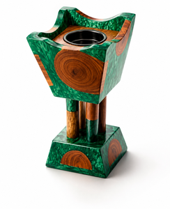 Quemador de Incienso Artesanal de Madera y Resina, Porta Bakhoor Aromático, Cuenco Decorativo para Incienso, para Uso en el Hogar, Hotel, Ramadán, Eid, MUbkhar - Product Image 5