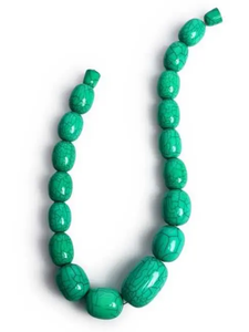 Collier tendance en perles acryliques avec perles rondes en résine colorées violettes, orange, noires et vertes citron, bijoux fantaisie - Product Image 5
