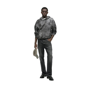 High Quality 100% Cotton Regular Fit Pullover Hoodie Streetwear <b>Thick</b> <b>Fleece</b> Drop Shoulder Pocket Design Solid Pattern Men's - Product Image 1