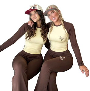 Custom Women's Knitted <b>Jumpsuit</b> Ribbed Long Sleeve Playsuit Casual Slim Fit High Waist Bodysuit Autumn <b>Lounge</b> Romper Set - Product Image 4