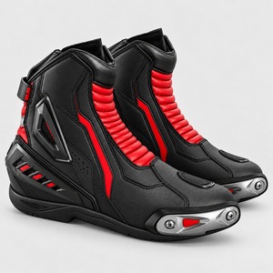 Bottes courtes de moto conçues par des experts, matériaux durables, fermeture sécurisée et soutien confortable pour les motards sur route - Product Image 1