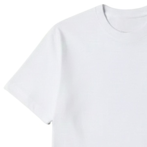 Men Oversized Short Sleeve T <b>Shirt</b> <b>White</b> Minimal Chest Logo Cotton Crew Neck Casual Daily Wear Tee OEM Wholesale - Product Image 3