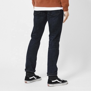 Vente en Gros Jeans pour Hommes Taille Moyenne Personnalisé Droit Hip Hop Écusson Brodé Denim Pantalon High Street Style Tissage Tricoté - Product Image 6