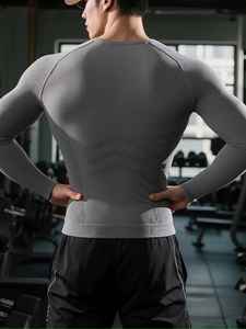 Camiseta de Compresión Deportiva para Hombre, Nueva Moda, Corte Ajustado, con Logotipo Personalizado y Efecto Refrigerante, Informal y para Entrenamiento - Product Image 2