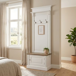 Gabinete de Almacenamiento Deren de Madera de Teca Sólida con 1 Puerta, Ecológico, Duradero, Compacto, Minimalista, con Acabado Natural, para Espacios Pequeños - Product Image 4