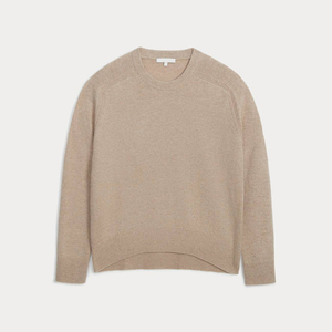 Pull en cachemire pour femme OEM, col rond, manches longues, couleur unie minimaliste, tricoté, anti-boulochage, pour l'hiver - Product Image 6