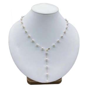 Collar de Perlas de Agua Dulce de Alta Calidad, Casi Naturales, de 3-4 mm, Enrollado en Múltiples Capas, Pequeñas Fragancias, Estilo Donuts Fritos - Product Image 5