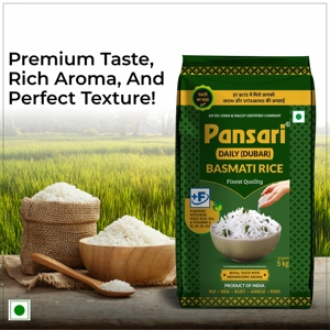Arroz Basmati Seco y Suave Pansari de 5 kg, Grano Largo para Uso Diario - Product Image 3