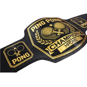 Ceinture de champion de ping-pong, ceinture de titre sportif personnalisée de haute qualité, personnalisée avec l'icône du tennis, édition de collection - Product Image 2