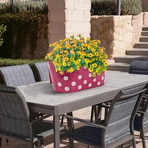 Maceta Colgante Moderna con Revestimiento de Polvo de Hierro, Diseño Ovalado con Puntos, para Hogar y Balcón, Disponible en Varios Colores - Product Image 4