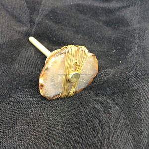 Poignées de meubles en agate géode de luxe bohème en gros, faites à la main, toucher réel, forme libre, pour articles décoratifs - Product Image 3