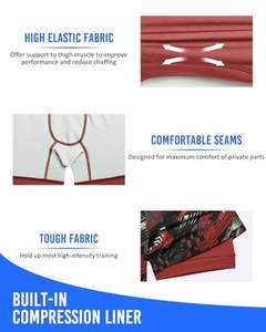 Shorts de sport pour hommes, personnalisables, en coton uni, taille élastique, avec grandes poches, pour l'été, la plage et les loisirs - Product Image 5