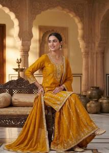 Designer Women's Party Wear Suit Set Top-Bottom and Dupatta for Elegant Look - Product Image 1