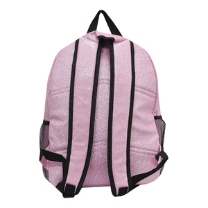 Pink <b>Glitter</b> Backpack with Mesh Side Pockets and Zippered Main Compartment Lightweight Daily Use School Travel <b>Bag</b> - Product Image 3