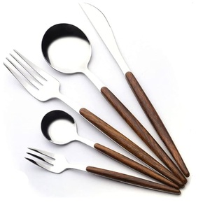 Handmade Luxury Dinnerware <b>Set</b> Eco-Friendly Customized Shape Stylish Premium Wholesale Stainless Steel Plated Metal Cutlery - Product Image 3